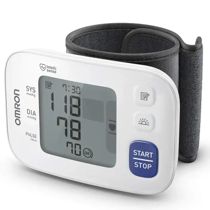 Omron HEM 6181 White Fully Automatic Wrist Blood Pressure Monitor